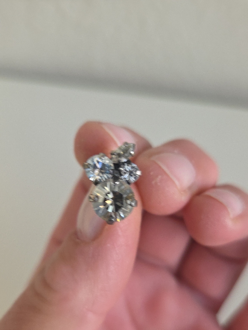 Konplott Silver-Tone Clear Crystal Cluster Stud Earrings